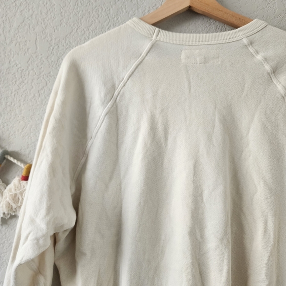 The Great. The College Sweatshirt Sailboat Palm Graphic Crewneck Washed White S - Picture 9 of 12